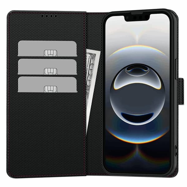 Tech-Protect iPhone 16e Plånboksfodral RS - Svart/Röd