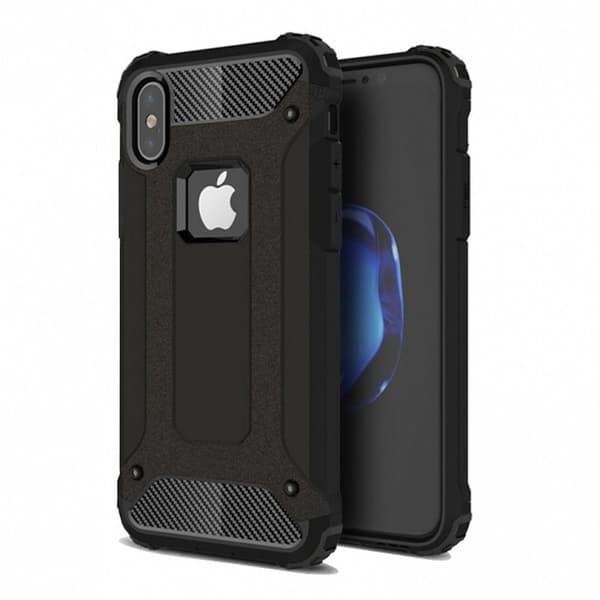 iPhone X/XS Etui Forcell Armor Hård Plast - Sort