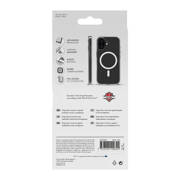 X2O Mag Clear Cover Apple iPhone 17 Klar