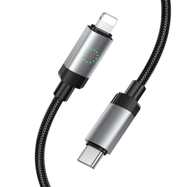 HOCO USB-C–Lightning 27W -kaapeli 1m X117 - Musta