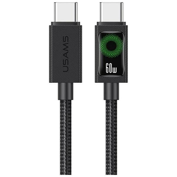 USAMS USB-C til USB-C 60W Kabel 1.2m U92 - Sort