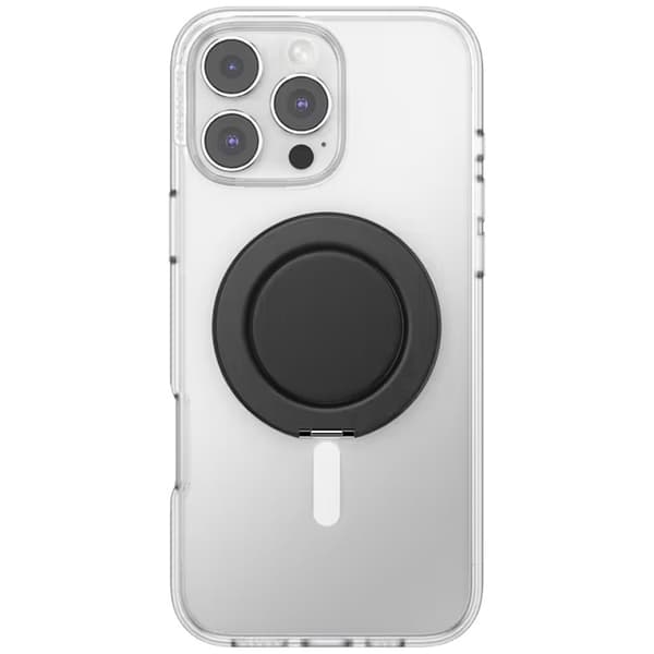 PopSockets MagSafe Pop-up-pidike ja jalusta Kick-Out Grip - Musta