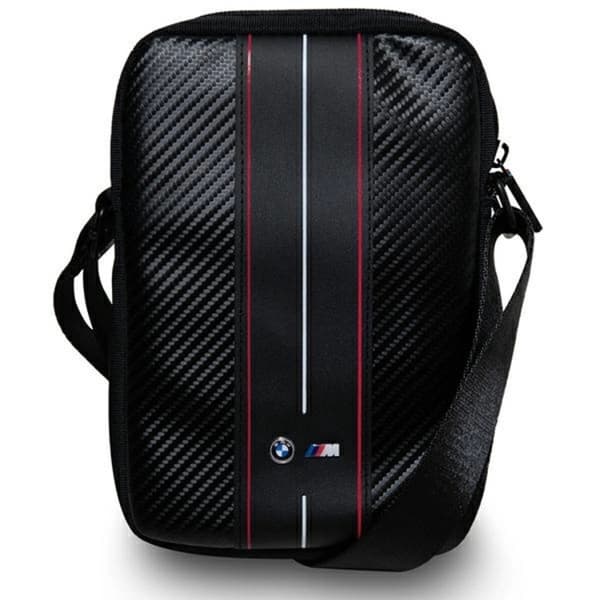 BMW Tablet Etui 10'' Carbon & Rød Stribe - Sort