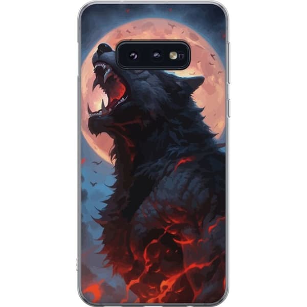 Telefontaske til Samsung Galaxy S10e med Howling Wolf