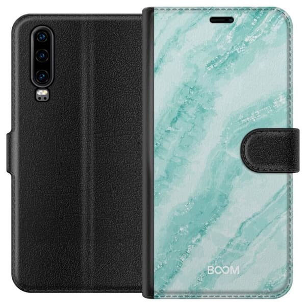 Plånboksfodral till Huawei P30 med Mint Marble