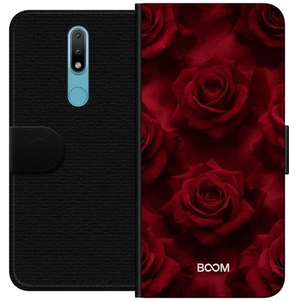 Pung Taske til Nokia 2.4 med Crimson Rose