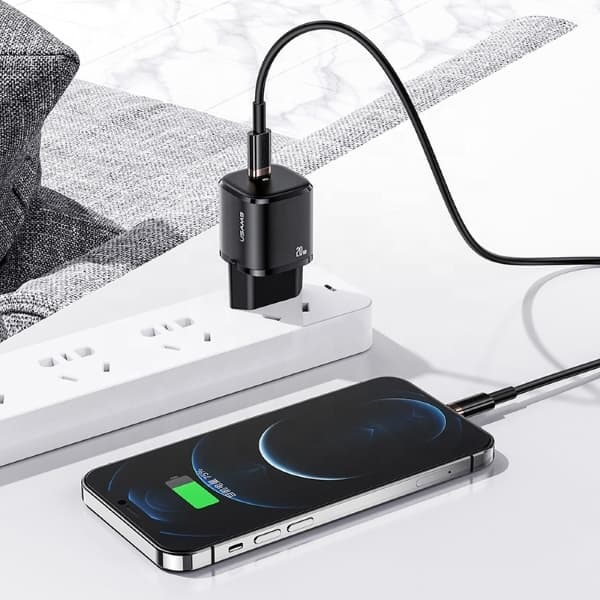 USAMS Vægoplader 1xUSB-C T36 Mini 20W PD3.0 (US-CC124) - Hvid