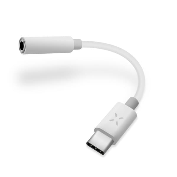 FIXED Audioadapter USB-C til 3.5mm Hun 10cm Hvid