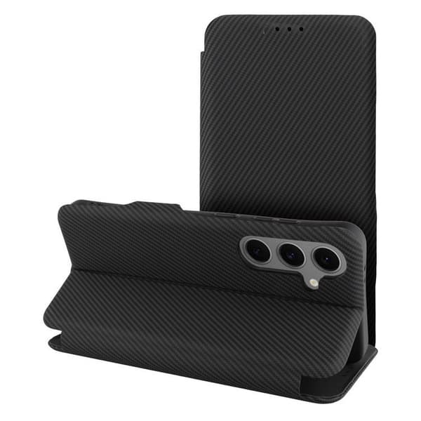 Galaxy S25 Plus Pung Taske Folio Sidemagnet - Sort