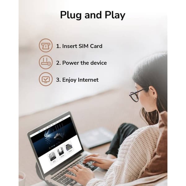 CUDY 4G Router LT12 Cat 12 AC1200 Gigabit dobbelt SIM-kort