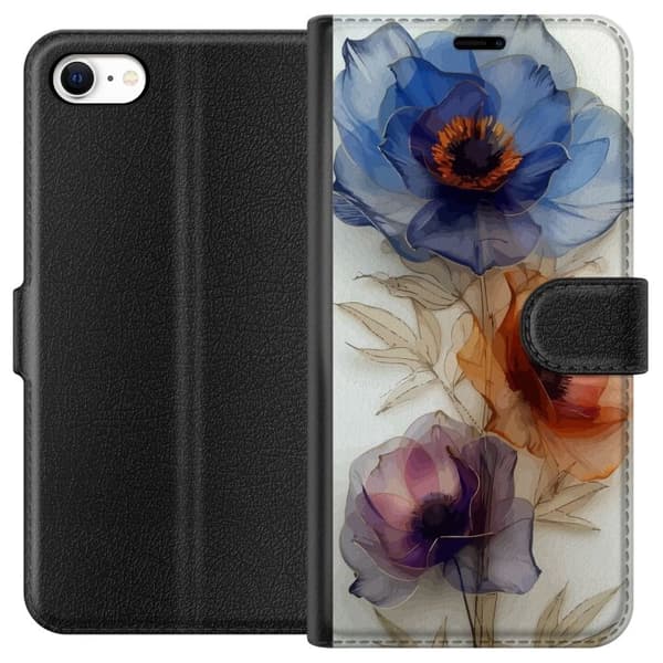 Apple iPhone 6 Pung Taske med Silkeblomster