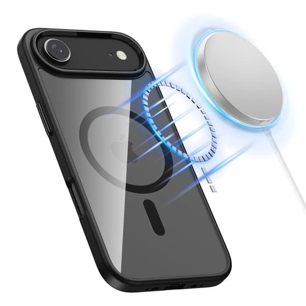 Tech-Protect Telefontaske til iPhone Air Magsafe Matte - Sort/Klar