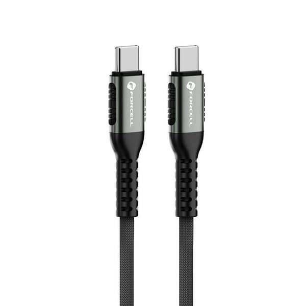 Forcell USB-C til USB-C Kabel 100W 2m QC4.0 PD 5A Cafule - Sort
