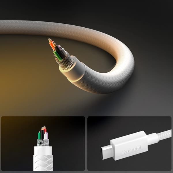 Spigen USB-A till USB-C Kabel EB6015AC Essential 1.5m 60W - Vit