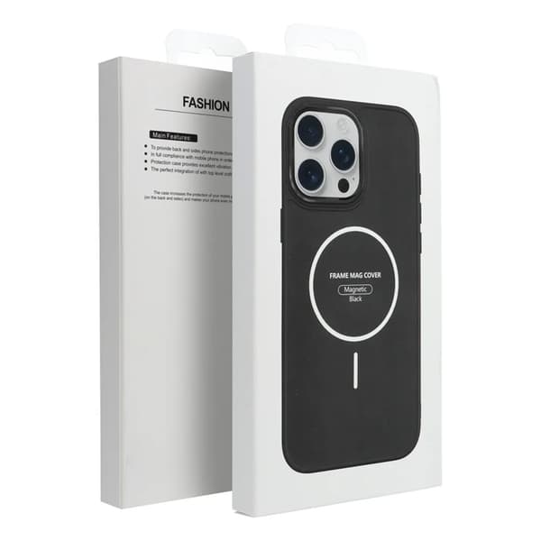 Mobilcover til iPhone 15 Pro Magsafe Frame - Sort