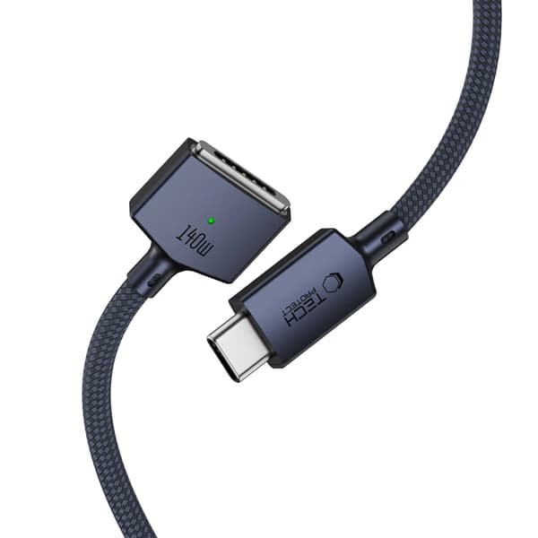 Tech-Protect Macbook-kabel USB-C til Magsafe 3 140w 2m Ultraboost - Blå