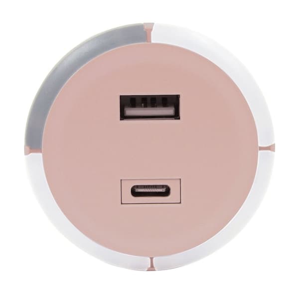 CAPIDI Sikkerhedstimer USB A+C 1-4 3.4A Lyserød