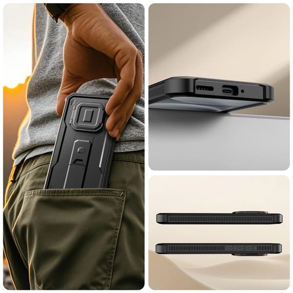 Tech-Protect Mobilskal För Xiaomi Redmi Note 15 Pro 5G Kevlar Cam Plus 2-Set