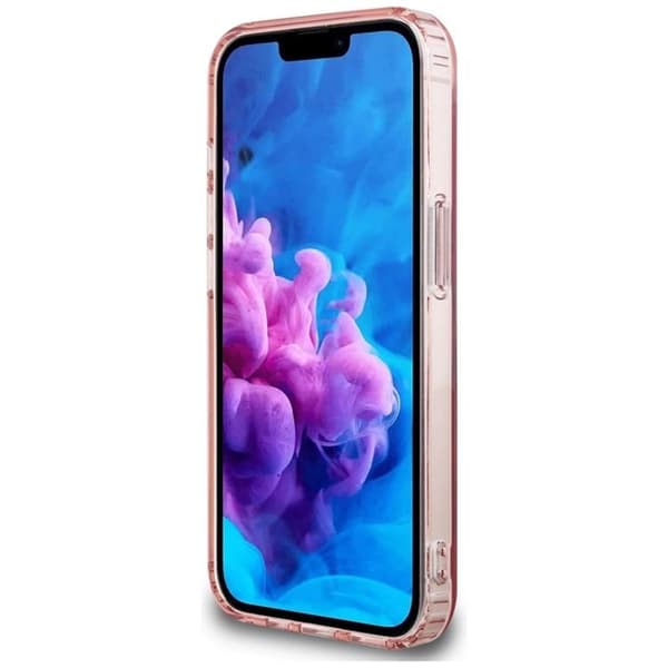 Guess Mobilskal till iPhone 16e MagSafe IML Glitter Circle - Rosa