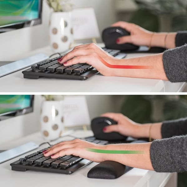 HAMA Tastatur Håndledsstøtte Ergo Sort
