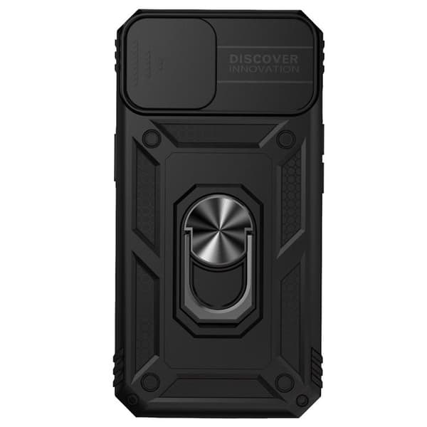 iPhone 14 Taske Ringholder Kickstand - Sort