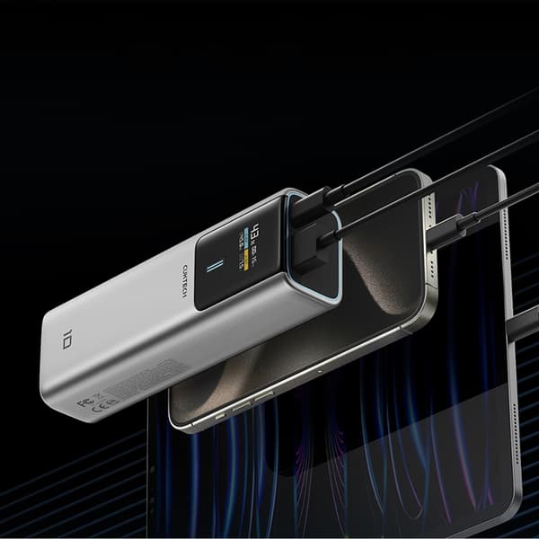 Cuktech Powerbank 10000mAh 150W USB-C USB-A - Grå