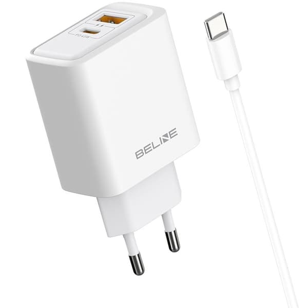 Beline Hurtigoplader 45W USB-C Med Kabel - Hvid
