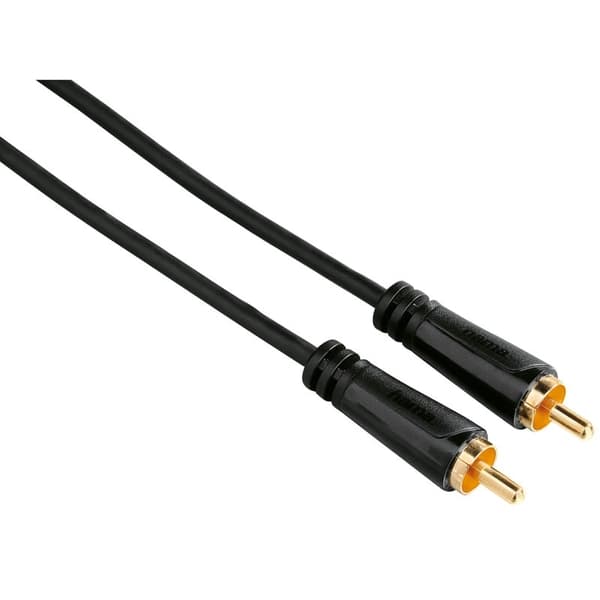 HAMA Videokabel RCA-RCA Guld Sort 1.5m