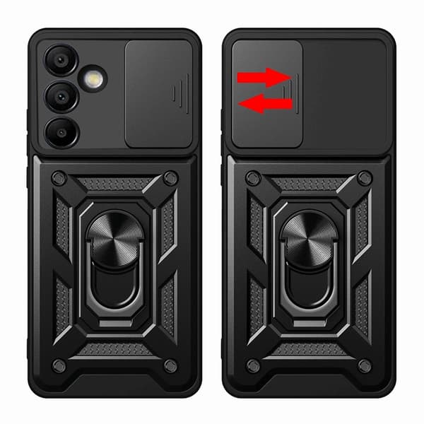 Telefontaske til Galaxy S25 Plus Hybrid Armor Camshield - Sort