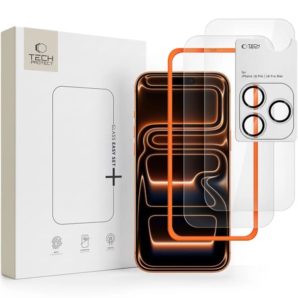 [3-Pack] Tech-Protect karkaistu lasinen näytönsuoja iPhone 18 Pro Easy Setille