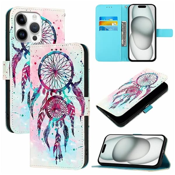 iPhone 16 Pro Plånboksfodral Printing Pattern Med Rem