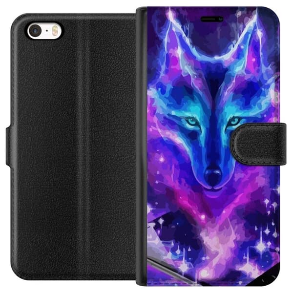Pung Taske til Apple iPhone 5s med Neon Wolf