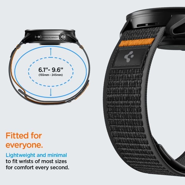Spigen Armbånd Til Garmin Quick Release 22mm Active Athlex Air - Sort/Orange