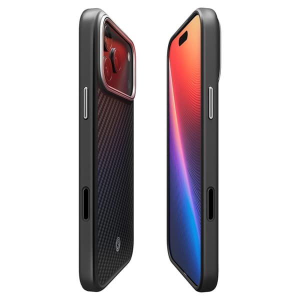 Spigen Telefontaske til iPhone 17 Pro Max Magsafe Enzo Aramid - Sort/Sølv