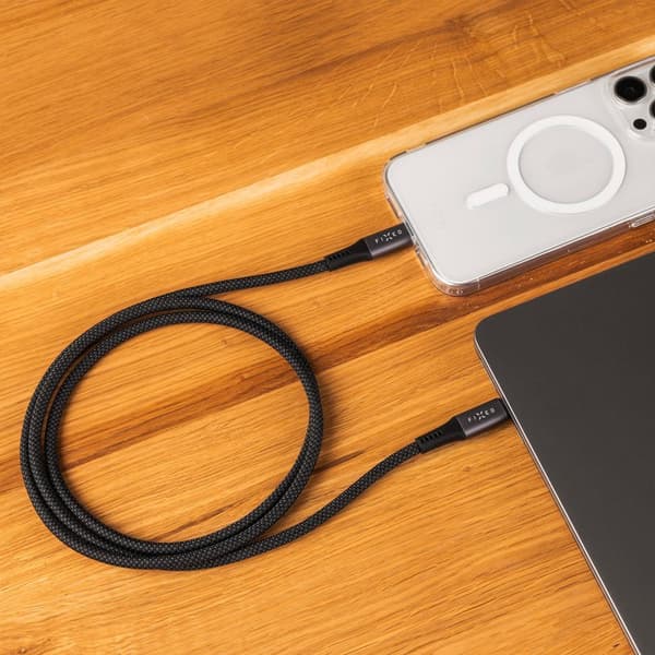FIXED ARMOR USB 4.0 240W USB-C/C 20Gpbs -kaapeli 1.2m Harmaa