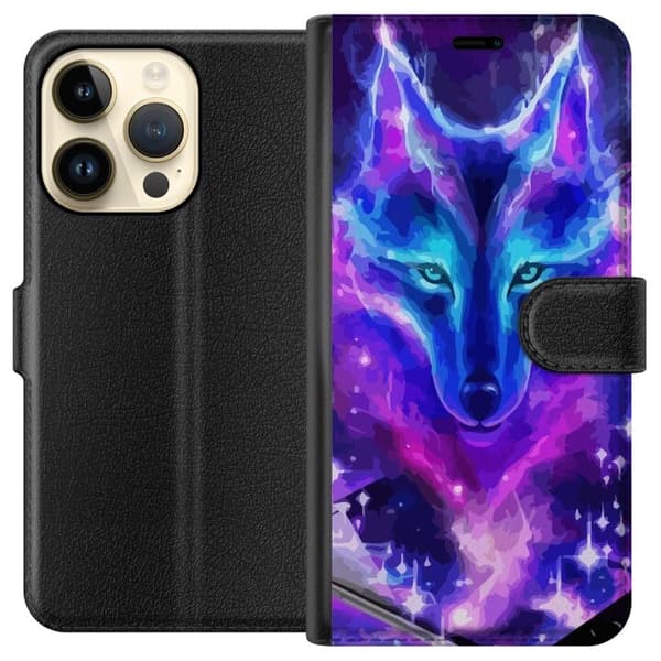 Pung Taske til Apple iPhone 15 Pro med Neon Wolf
