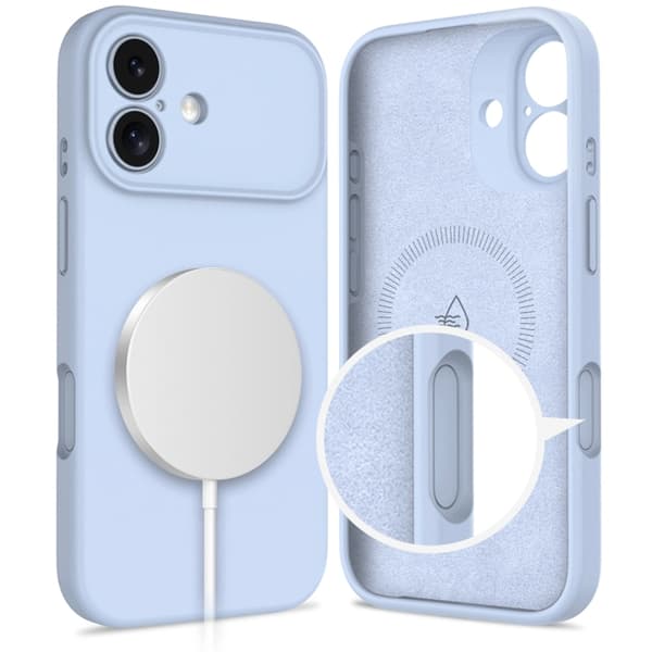 Tech-Protect Mobilskal till iPhone 17 Magsafe Silikon - Mist Blå
