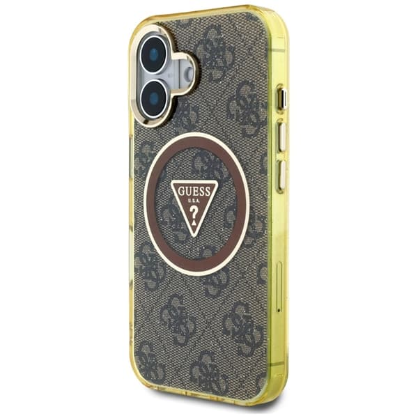 Guess Mobilskal till iPhone 16 Magsafe Glitter - Brun