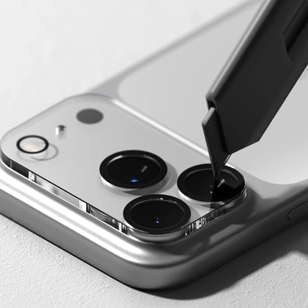 [2-Pack] Ringke kameraomslag hærdet glas til iPhone 17 Pro - sort