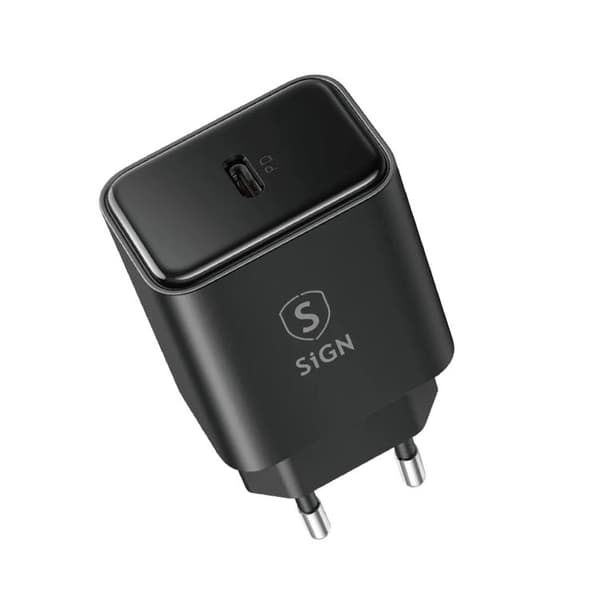 SiGN USB-C-laturi PD 20W - Musta