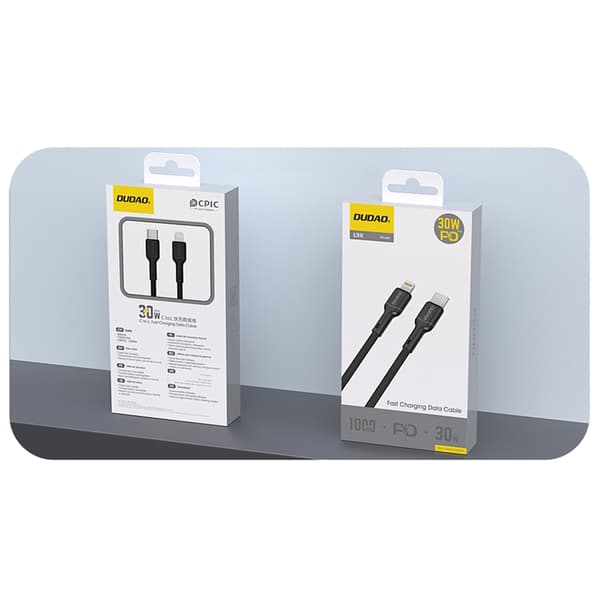 Dudao USB-C - Lightning 30W Kabel 1m L9X - Sort