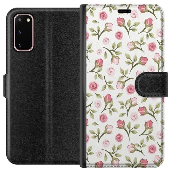 Plånboksfodral till Samsung Galaxy S20 med Blommigt