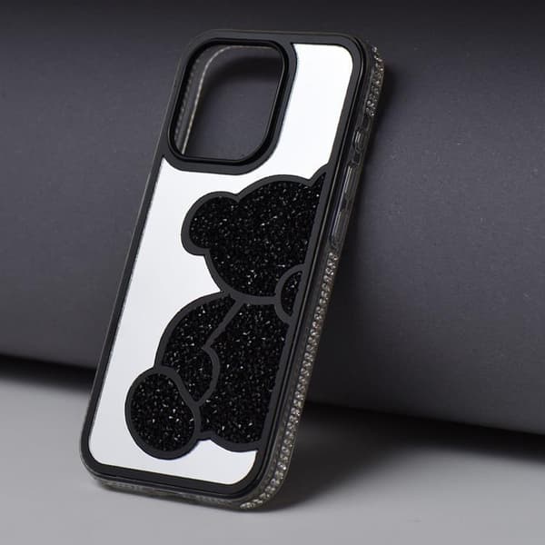 Telefontaske til iPhone 15 Pro Bamse - Sort