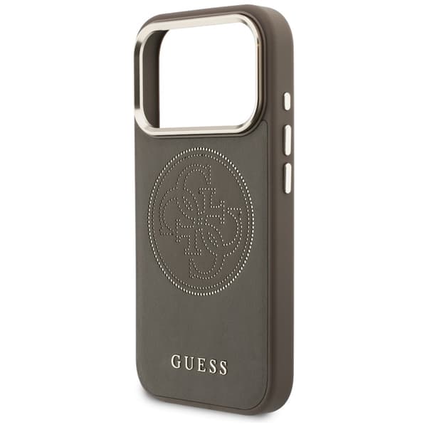 Guess Mobilskal För iPhone 17 Pro MagSafe Perforated 4G - Brun