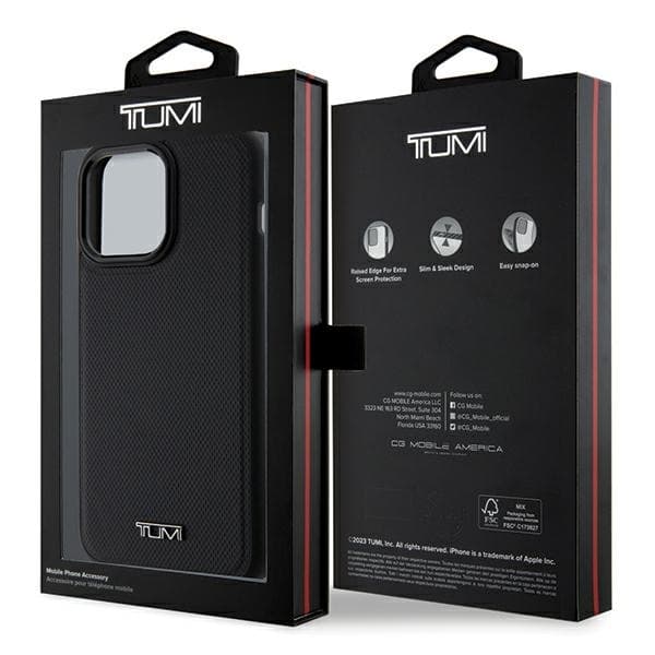Tumi Mobilskal till iPhone 15 Pro Max MagSafe Leather Ballistic Pattern