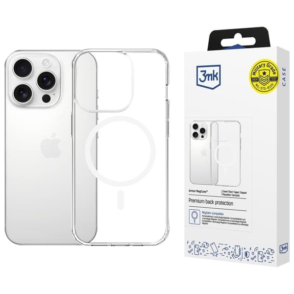 3MK telefontaske til iPhone 16 Pro Max MagSafe Armor - Klar