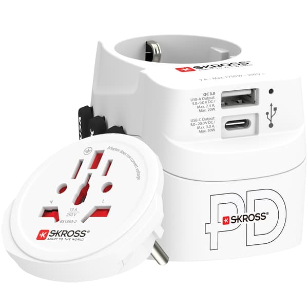 SKROSS PRO Light World AC30PD Reseadapter USB PD 30W