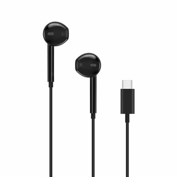 Tech-Protect In-Ear Typ-C Hörlurar Ultraboost Core - Svart