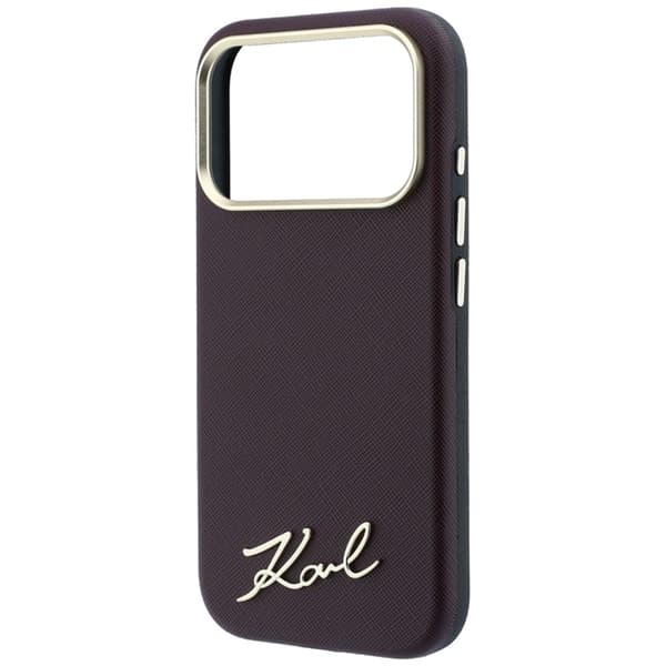Karl Lagerfeld -puhelinkotelo iPhone 18 Pro/17 Pro Magsafe Saffiano Small Script