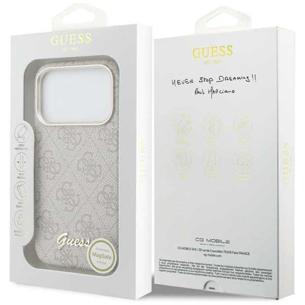 Guess  Mobilskal För iPhone 17 Pro MagSafe 4G Script - Rosa